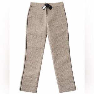 Maje Black and White Floral Patterned Pants